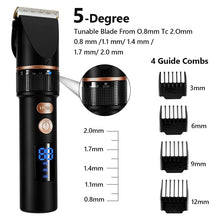 Load image into Gallery viewer, Electric Hair Clipper Rechargeable Hair Trimmer Titanium Ceramic Blade Salon For Men Hair Cutting Barber Machine LCD Display
