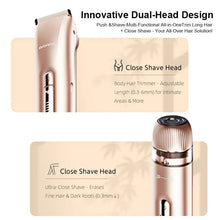 Load image into Gallery viewer, Double Head Electric Shaver Portable Body Epilator 2 in 1 Lady Electric Shaver for Hair Removal Wet and Dry Use