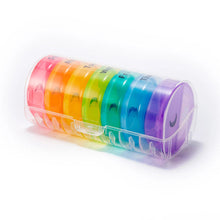 Load image into Gallery viewer, Pill Box Organizer Plastic Storage Box Container Portable Medicine Pill's Case Weekly Pillbox Hat for Tablets Rainbow 7 Days