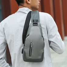 Load image into Gallery viewer, Business Crossbody Bags For Men Multi-function Waterproof Bag Large Capacity USB Charging Laptop Chest Bags Travel Bagpack