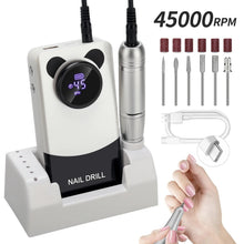 Load image into Gallery viewer, 45000RPM Nail Drill Machine Portable Nail Polish Gel Sander Electric Professional Nail Lathe With HD LCD Display Manicure Care