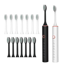 Load image into Gallery viewer, Ultrasonic Sonic Electric Toothbrush for Adults USB Rechargeable Waterproof Electric Teeth Tooth Brushes with 16 Replacement Heads
