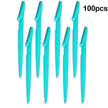 Load image into Gallery viewer, 100Pcs Eyebrow Trimmer Blade Shaping Knife Eye Brow Epilation Face Blades Hair Removal Scraper Shaver Woman Makeup Tools