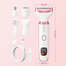 Load image into Gallery viewer, Electric Razor for Women 5 in 1 Rechargeable Painless Body Razors and Facial Hair Remover for Bikini Leg Body Face Underarm