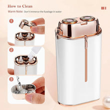 Load image into Gallery viewer, Women's Hair Remover Epilator Floating Double Blade Hair Remover Sensitive Areas Electric Shaver Epilator Tool