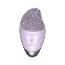 Load image into Gallery viewer, Vibration Electric Facial Cleansing Brush Silicond Face Clean Brush Sonic Washing Facial Cleanser Heated Massager