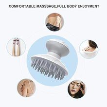 Load image into Gallery viewer, Electric Head Massager Anti-Static Scalp Massage 3 Vibration Modes Relief Stress Headache Hair Scrubber Brush Help To Hair Grow