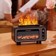 Load image into Gallery viewer, Fireplace Diffuser 7 Colors LED Ultrasonic Aroma Essential Oil 3D Simulated RGB Fire Flame Air Humidifier for Home Office Use
