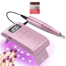 Load image into Gallery viewer, New Rechargeable Electric Cordless Nail Drill Machine 35,000 RPM & UV Gel Nail Dryer Lamp Salon Expert Nail Art Manicure Tools