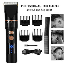 Load image into Gallery viewer, Electric Hair Clipper Rechargeable Hair Trimmer Titanium Ceramic Blade Salon For Men Hair Cutting Barber Machine LCD Display