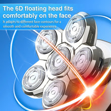 Load image into Gallery viewer, Electric Shaver 6D Floating Cutter Head Base Charging Portable Men Beard Trimmer Clipper Skull Shaver Waterproof Shaving
