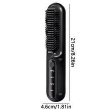 Load image into Gallery viewer, Brush Straightener for Women Negative Ion Straightener Brush Hair Straightening Comb with 4 Temps Fast Heating USB Rechargeable