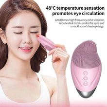 Load image into Gallery viewer, Vibration Electric Facial Cleansing Brush Silicond Face Clean Brush Sonic Washing Facial Cleanser Heated Massager