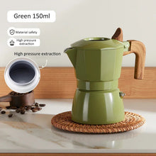 Load image into Gallery viewer, Espresso Maker Dual Valve Moka Pot Vintage Wooden Handle150ML Coffee Maker Ceramic Spray Layer Cafe Pot Kitchen Cafe Accessories
