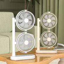 Load image into Gallery viewer, Dual Head Fan with Adjustable Air Speed and Direction USB Powered Convenient Desktop Fan