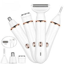 Load image into Gallery viewer, Electric Razor for Women 4-in-1 Lady Electric Shaver for Face Nose Legs and Underarm Bikini Trimmer for Women Wet & Dry Painless