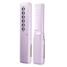 Load image into Gallery viewer, Hair Straightening Brush Rechargable Hot Heating Comb Hair Straight Styler Corrugation Wireless Curling Iron Hair Curler Comb