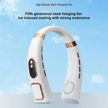 Load image into Gallery viewer, Portable Hanging Neck Fan 4000 MAh Battery Below 40 DB Rechargeable Outdoor Home Camping Mini Fan Brushless Motor Neckband Fan