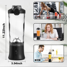 Load image into Gallery viewer, 4000mAh Portable Juicer Cup 600ML Large Capacity 10-Leaf Blade Powerful Motor Fast Stirring Blender Mixer Outdoor Mixing Cup