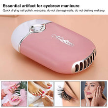 Load image into Gallery viewer, USB Eyelash Dryer Fan for Lash Extension Air Conditioning Blower Eyelash Fan Nail Polish Grafted Eye Lashes Dedicated Glue Dryer