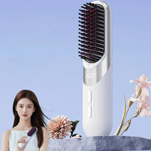 Load image into Gallery viewer, Mini Wireless Hair Styler Comb With Ceramic Plates Ionic Conditioning LCD Screen For Frizz Control