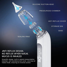 Load image into Gallery viewer, Baby Electric Nasal Aspirator Nose Suction Device with Food Grade Silicond Mouthpiece 3 Suction Modes and Soothing Music