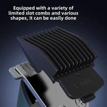 Load image into Gallery viewer, Hair Clipper Five in 1 Set Digital Display Electric Push adjustable Shaving Head Carving Electric Push