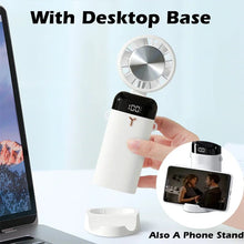 Load image into Gallery viewer, 3600mAh Mini Handheld Fan Portable Semiconductor Refrigeration Cooling Desktop Fan Folding Hanging Neck Air Cooler Outdoor