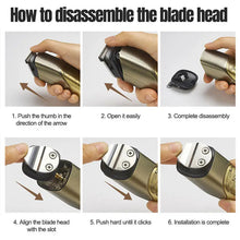Load image into Gallery viewer, Metal Vintage Rechargeable T9 Professional Hair Trimmer LCD 6 in 1 Grooming Set Electric Razor Body Nose