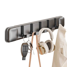 Load image into Gallery viewer, Foldable 5 Hooks Suction Cup Hook Traceless Space Saving Hats Clothes Storage Hook No-Punch Removable Door Hooks Hanger