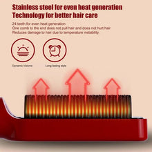 Load image into Gallery viewer, Hair Straightener Brush Electric Hot Comb Multifunctional Straight Hair Straightener Comb Curling Iron Hair Brush For Woman