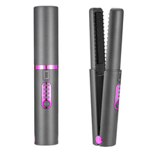 Load image into Gallery viewer, Flat Iron Mini 2 IN 1 Wireless Hair Straightener with USB Charging Roller 4800mah Portable Cordless Curler Dry and Wet Uses