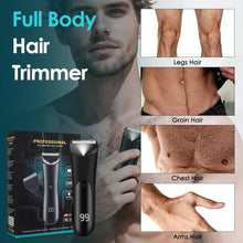 Load image into Gallery viewer, Men's Groin Body Hair Trimmer Rechargeable Electric Shaver For Pubic Ball Bikini Chest Hair Shaver Ceramic Blade Razor Epilator