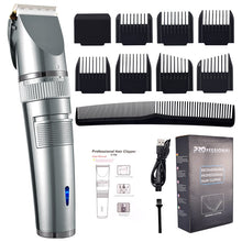 Load image into Gallery viewer, Professional Hair Trimmer Digital USB Rechargeable Hair Clipper for Men Haircut Ceramic Blade Razor Hair Cutter Barber Machine