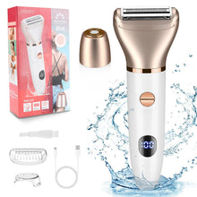 Load image into Gallery viewer, Women's Electric Digital Display Hair Shaver Temples Lip Hair Shaver Body Wash Shaver Private Hair Remover