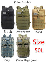 Load image into Gallery viewer, 30L/50L 1000D Nylon Waterproof Backpack Outdoor Military Rucksacks Tactical Sports Camping Hiking Trekking Fishing Hunting Bag
