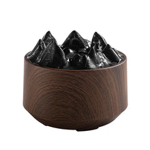 Load image into Gallery viewer, New Volcanic Crack Aromatherapy Wood Grain Humidifier Home Office Desktop Colorful Lights Flame Humidifier Aromatherapy Machine