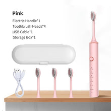 Load image into Gallery viewer, Ultrasonic Electric Toothbrush Rechargeable USB for Adults Sonic Automatic Tooth Brush Whitening Oral Hygiene 8 Replacement Head