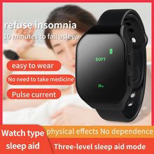 Load image into Gallery viewer, Sleep Aid Watch Microcurrent Pulse Sleeping Anti-anxiety Insomnia Hypnosis Device Relief Relax Hand Massage Pressure Soothing