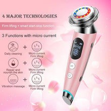 Load image into Gallery viewer, Facial Cleanser Face Lift Device Microcurrent Skin Rejuvenation Facial Massager Light Anti Aging Wrinkle Skin Care Tools