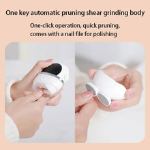 Load image into Gallery viewer, Electric Nail Clipper Automatic Nail Trimmer Safe Rechargeable Fingernail Cutter with Nail File for Kids Portable Manicure Tool