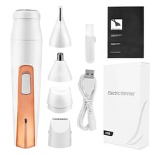 Load image into Gallery viewer, Electric Eyebrow Trimmer USB Rechargeable 4 In 1 Clipper Hair Remover Machine Women Shaver Lady Epilator Razor Face Makeup Tool