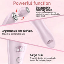 Load image into Gallery viewer, 2-IN-1 Electric Shaver Razors for Women Legs Underarm Face Pubic Hairs,Wet Dry Use Rechargeable Bikini Trimmer Hair Removal