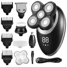 Load image into Gallery viewer, 3In1 Professional Electric Shaver USB Rechargeable Washable Men's Five Floating Heads Razors Hair Clipper Nose Ear Hair Trimmer