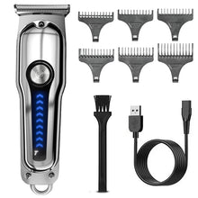 Load image into Gallery viewer, Cordless Hair Trimmer Mini Hair Cutting Kit with 6 Guide Combs Portable USB Rechargeable Haircut Clippers for Men Women Kids