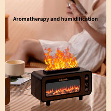 Load image into Gallery viewer, Fireplace Diffuser 7 Colors LED Ultrasonic Aroma Essential Oil 3D Simulated RGB Fire Flame Air Humidifier for Home Office Use
