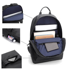 Load image into Gallery viewer, Backpack For Men PU Leather High Quality Business Travel Bag Solid Color Rucksack Unisex Simple Bagpack Holds 15.6 Inches Laptop