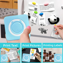 Load image into Gallery viewer, Mini Printer Portable Thermal Stickers Paper Inkless Bluetooth Wireless Thermal Printer Note 200DPI Photo Printing for Office