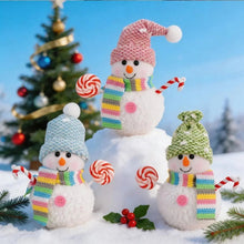 Load image into Gallery viewer, LED Light Christmas Snowman Lights Glowing Feature Top Hat Design Snowman LED Lights Handmade Christmas Snowman Decoration