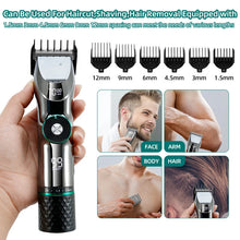 Load image into Gallery viewer, Hair Clipper Mens Beard Face Body Trimmer Professional Cordless Rechargeable Hair Cutter Kit Barber Shop Strong Power Clipper